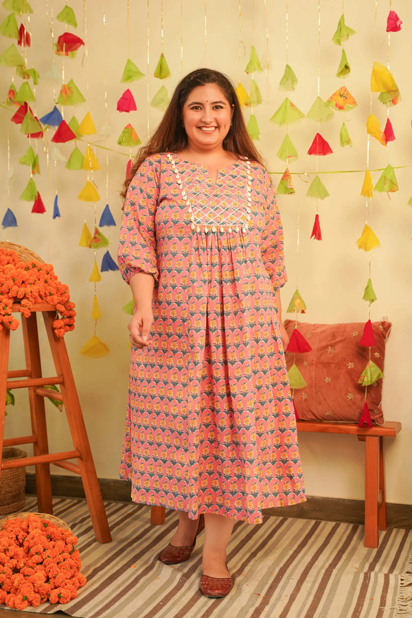 Plus-Size Indo-Western Dresses for Makar Sankranti 