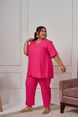 Hot Pink Modal Co-ord Set