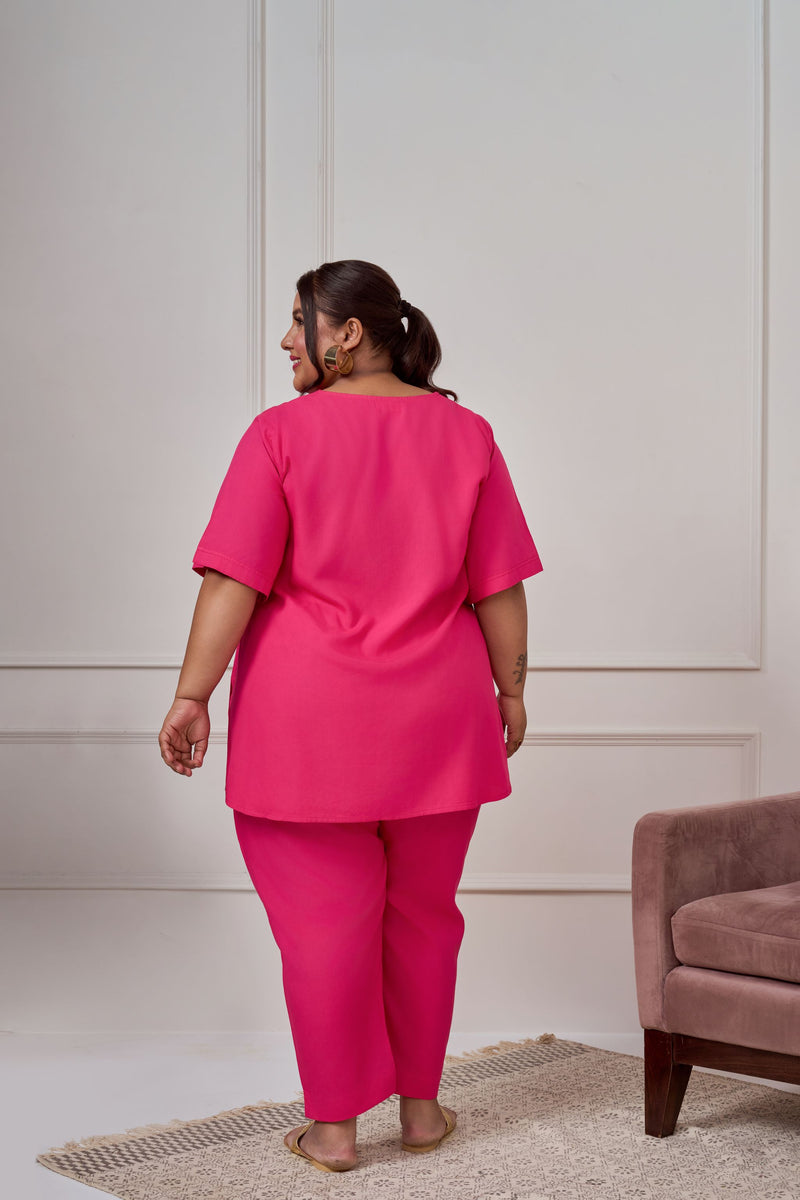 Hot Pink Modal Co-ord Set