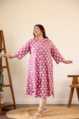 Onion Pink Shirt Dress