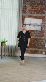 Black Short-Sleeve Formal Jacket