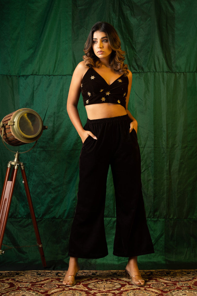 Brown Velvet Gold Bralet