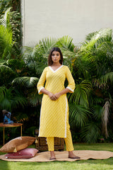 Yellow Co-ord Kurta Set