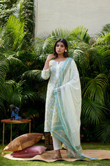 Lime Green Kurta Dupatta Set