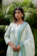 Lime Green Kurta Dupatta Set