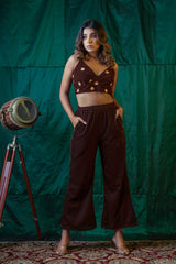 Brown Velvet Gold Bralet